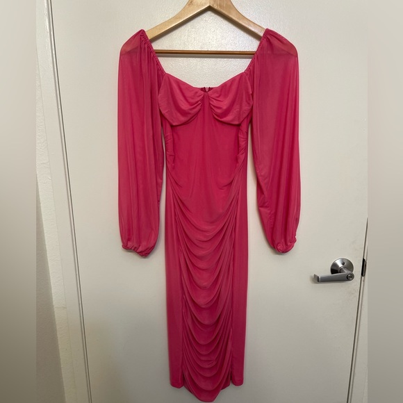 NWOT Area Stars / Sweetheart Sheer Long Sleeve Mesh Dress - Picture 3 of 3